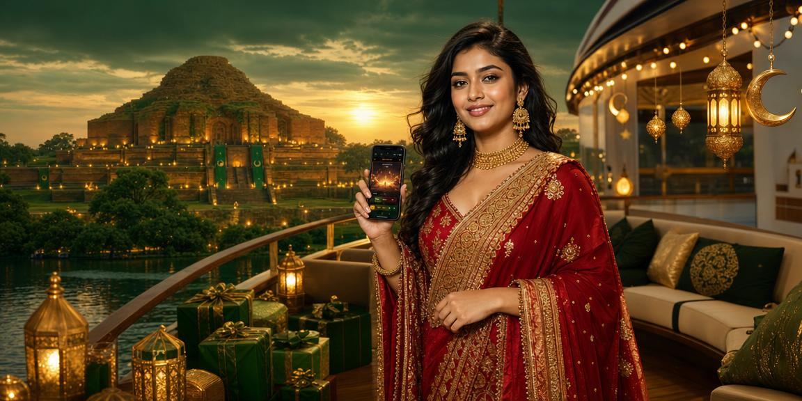 A user enjoying a casino app during Eid festivities in Bangladesh
