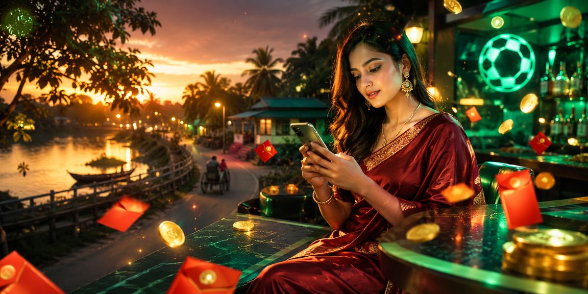 Bangladeshi high roller model holding a bonus in a red envelope in Cumilla