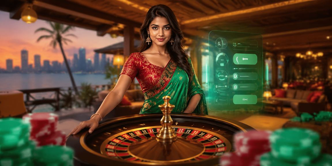 Roulette game amid the red-green scenery of Saint Martin