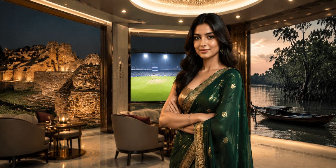 Bangladesh cricket betting model set against a Sundarbans backdrop